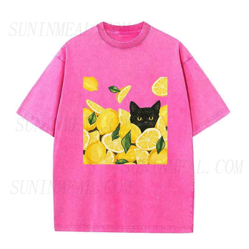 Cat in the Lemon Grove Unisex Tee