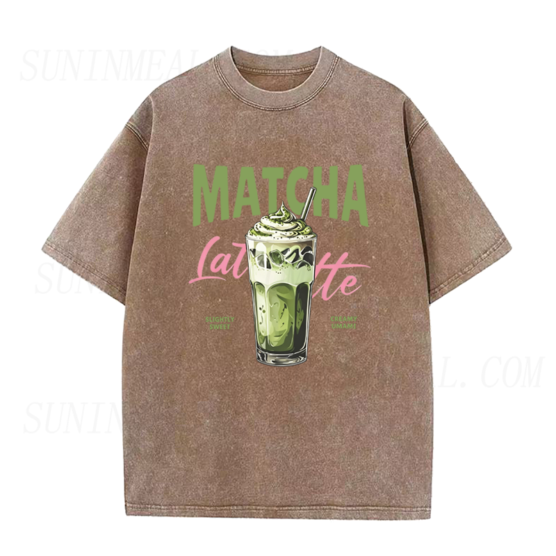 Vintage Matcha Latte Drink Unisex Tee