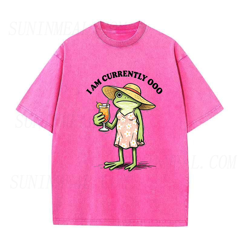 Vacation Frog Holding A Drink Unisex Tee