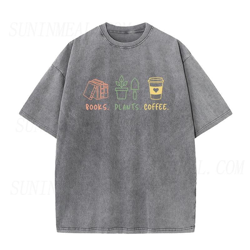 Plants Books Coffee Unisex Tee