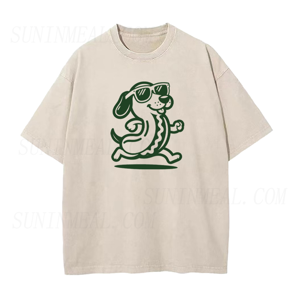 Running Hot Dog Dog Unisex Tee