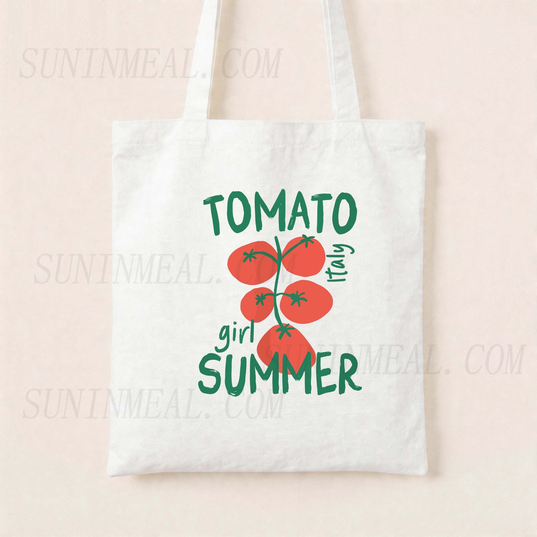 Tomato Girl Summer Canvas Tote Bag