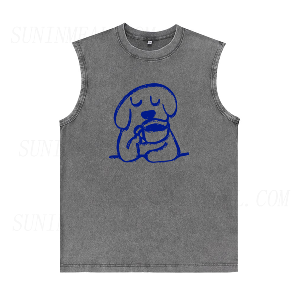 Coffee Dog Unisex Tank Top