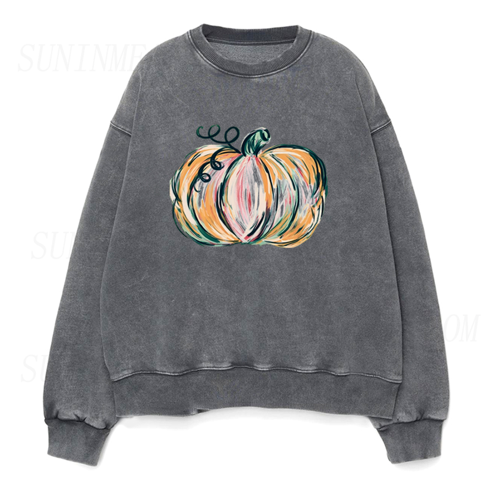 Watercolor Pumpkin Unisex Crewneck Sweatshirt