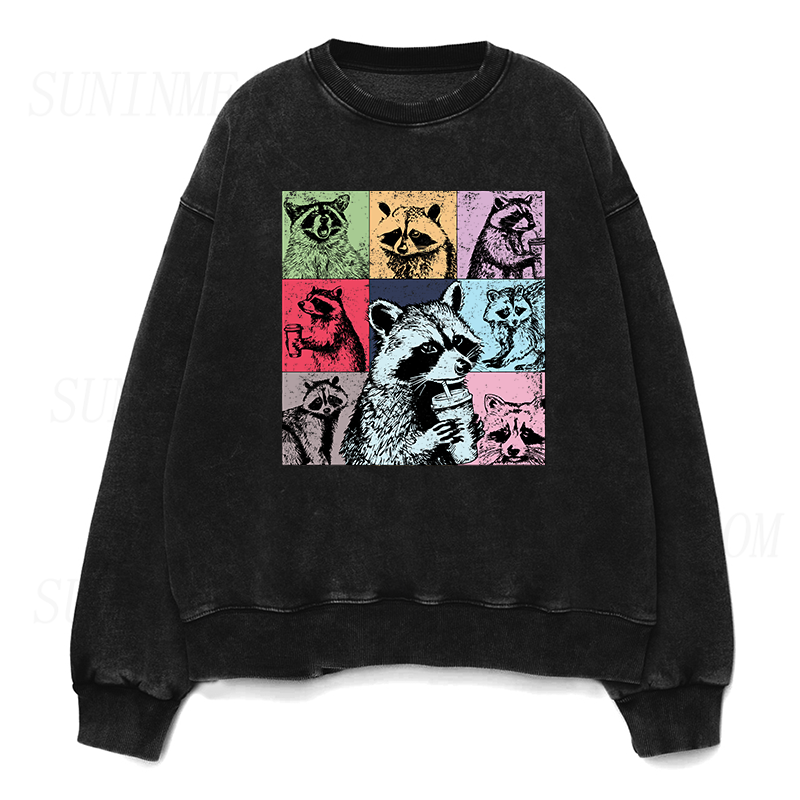 Raccoon Coffee Unisex Crewneck Sweatshirt