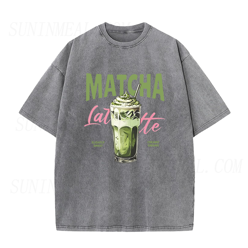 Vintage Matcha Latte Drink Unisex Tee