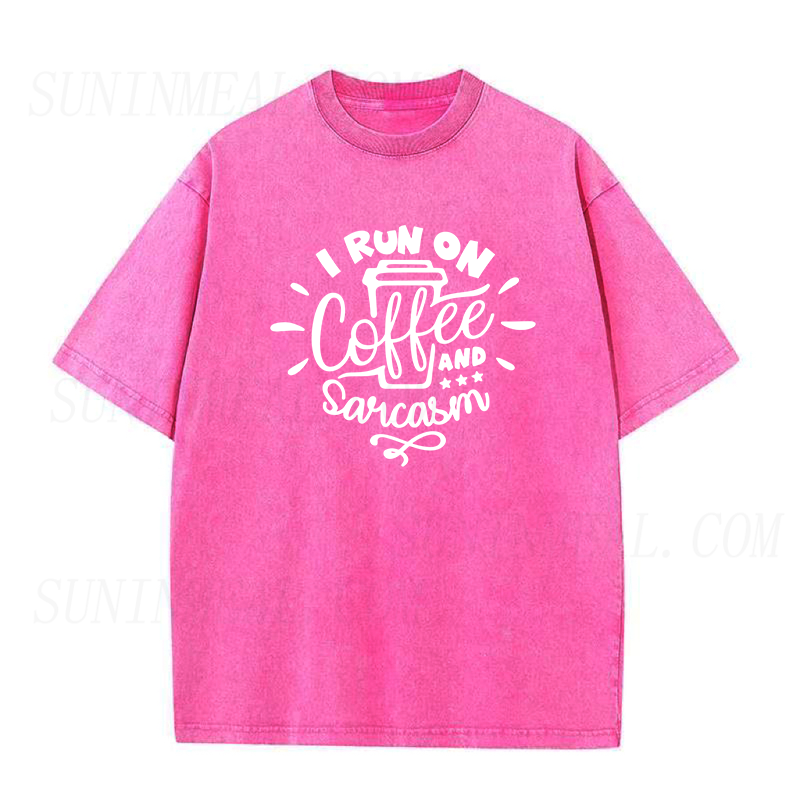 I Run On Coffee and Sarcasm Unisex Tee