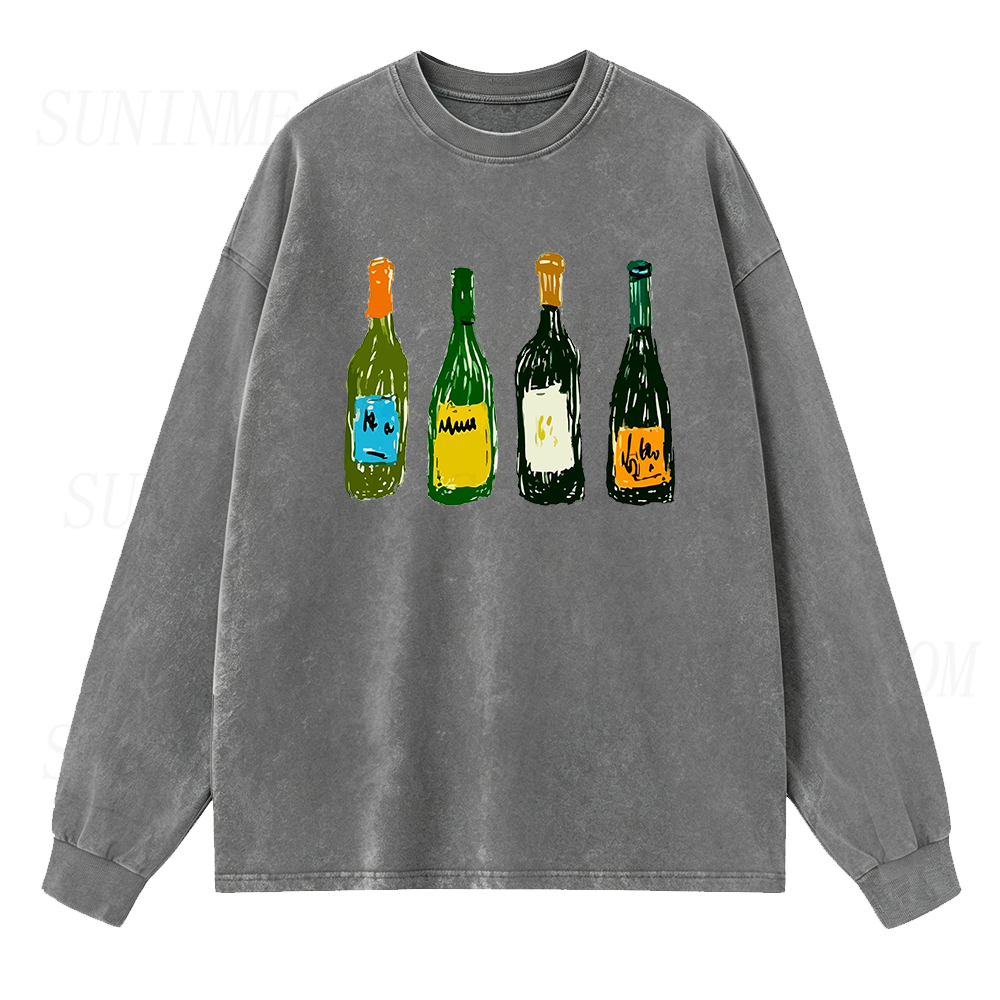 Wine Bottles Long Sleeve Unisex Tee