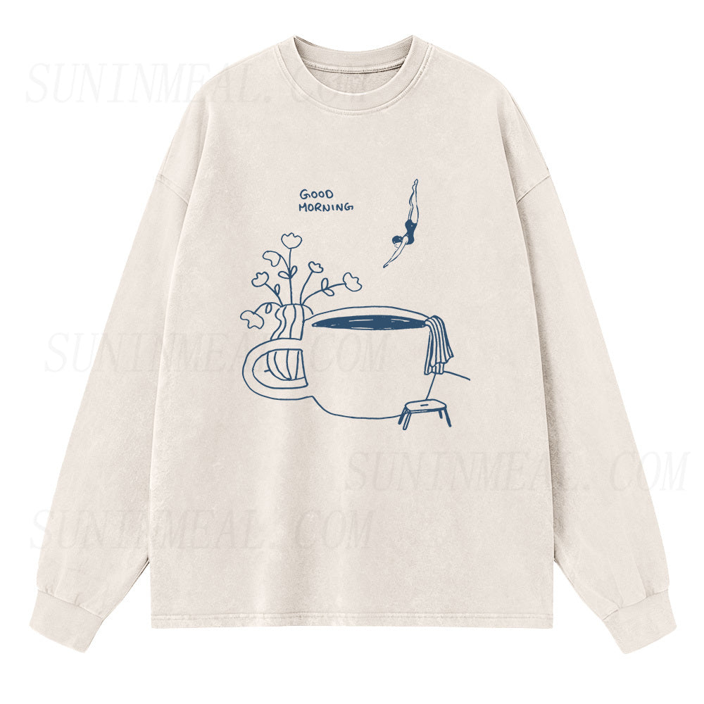 Coffee Diver Sleeve Unisex Tee