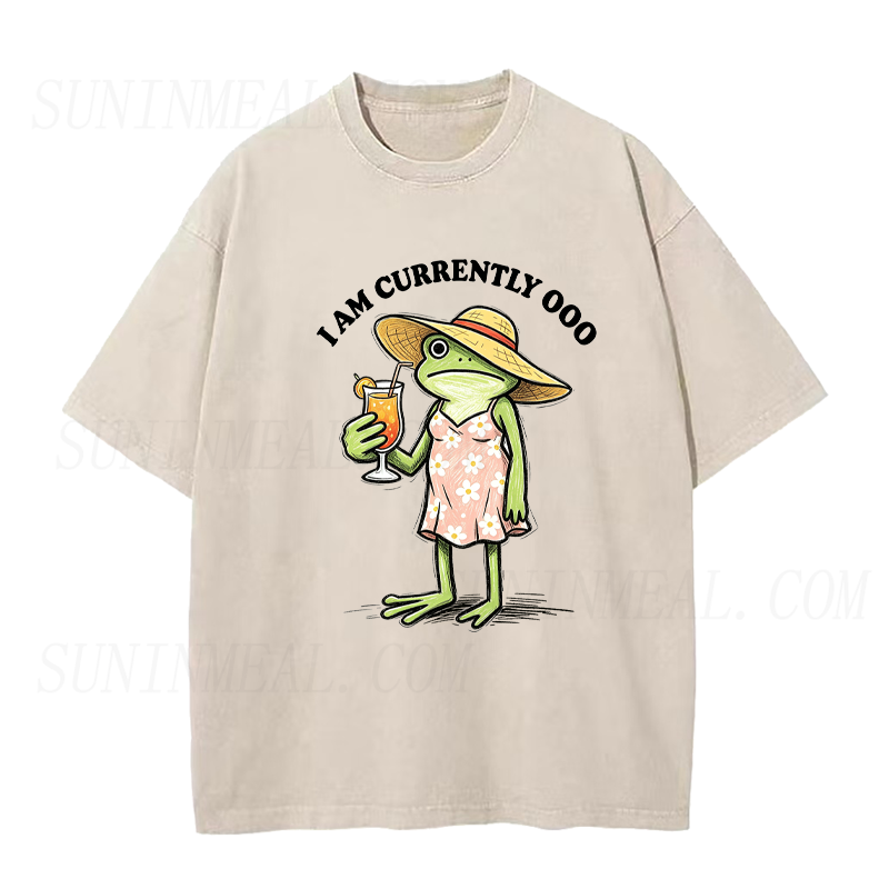 Vacation Frog Holding A Drink Unisex Tee