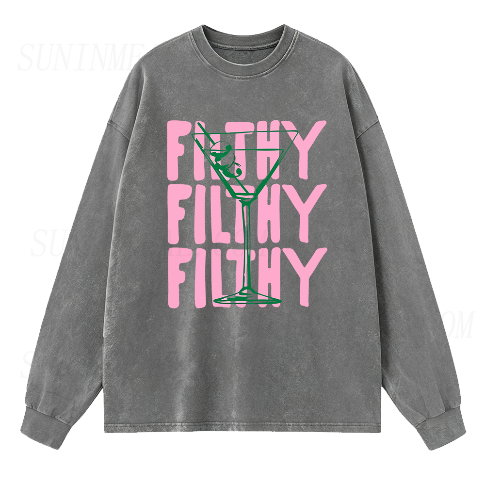 Filthy Martini Long Sleeve Unisex Tee