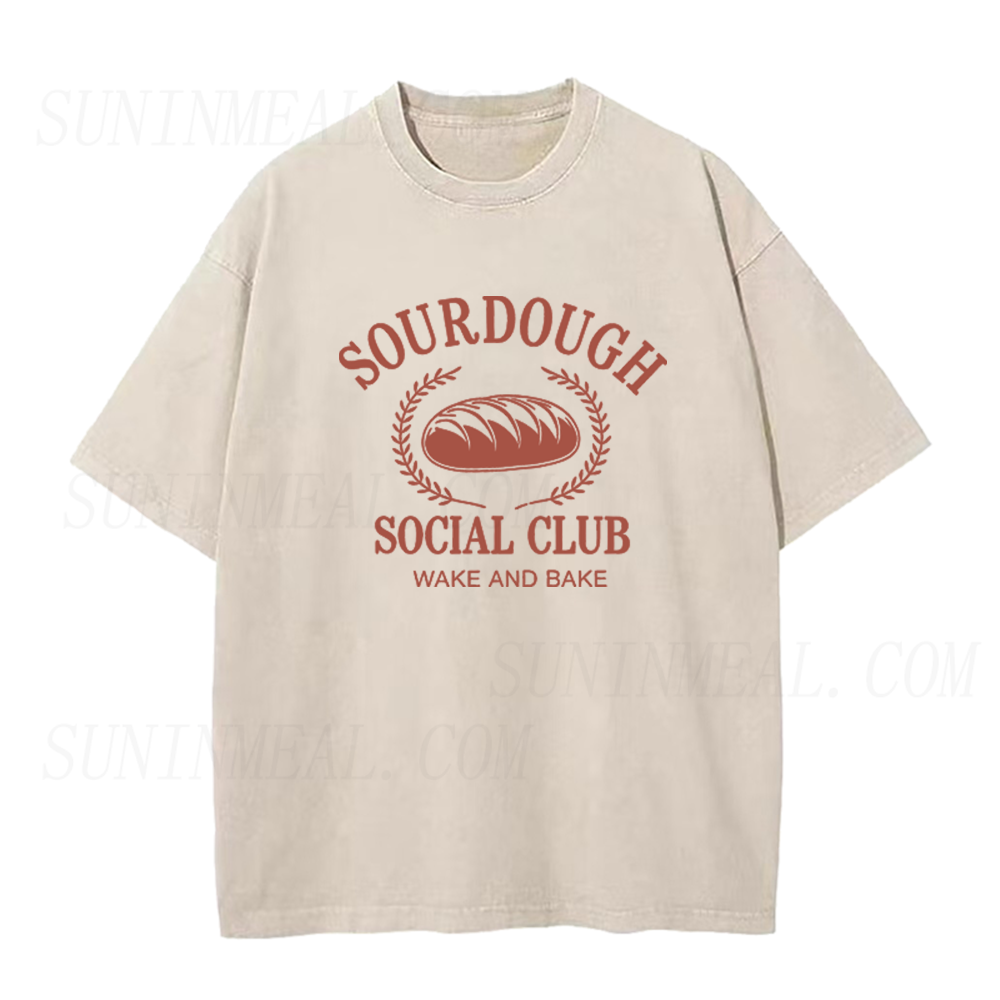 Sourdough Social Club Wake And Bake Retro Graphic Unisex Tee