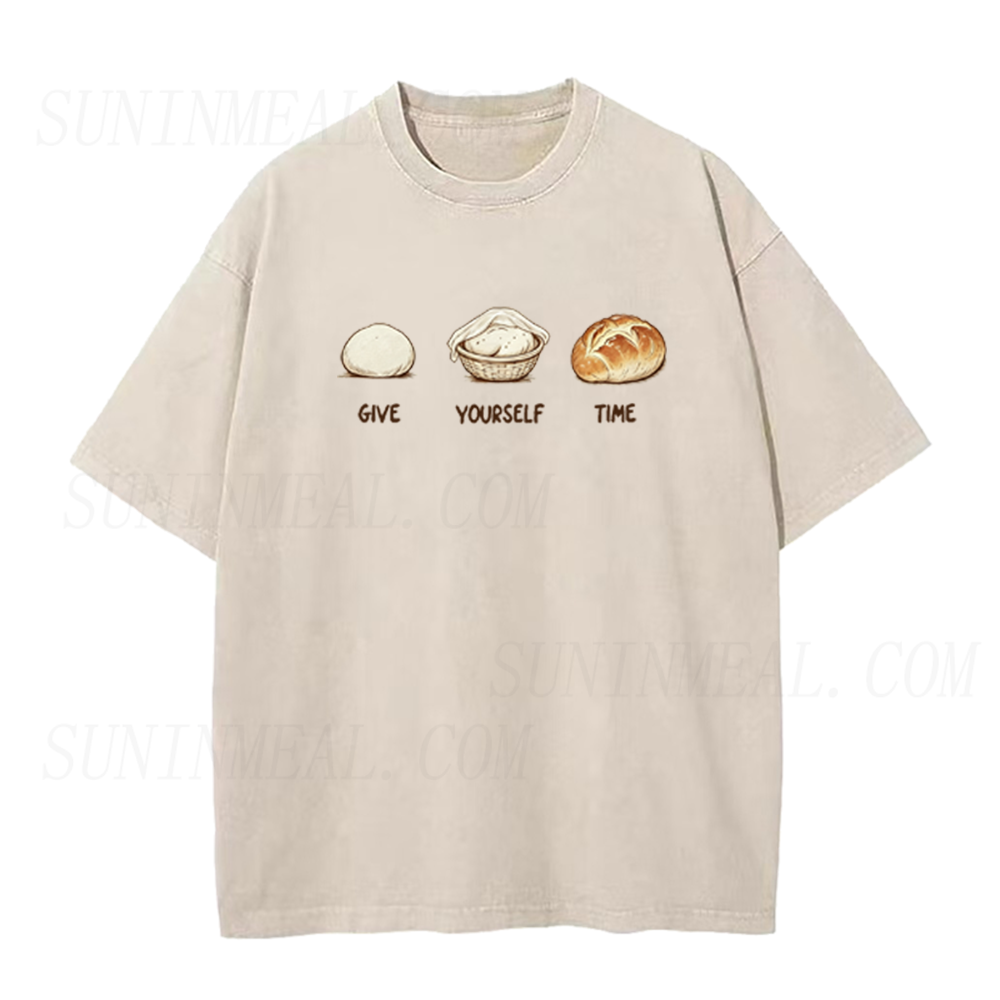 Give Yourself Time Bread Rising Graphic Unisex Tee