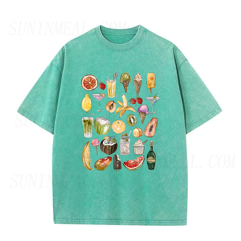 Tropical Fruit and Cocktail Dessert Unisex Tee
