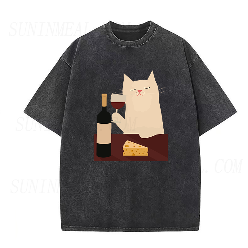 White Cat Wine Unisex Tee
