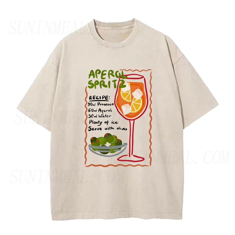 Aperol Spritz Recipe Cocktail Unisex Tee