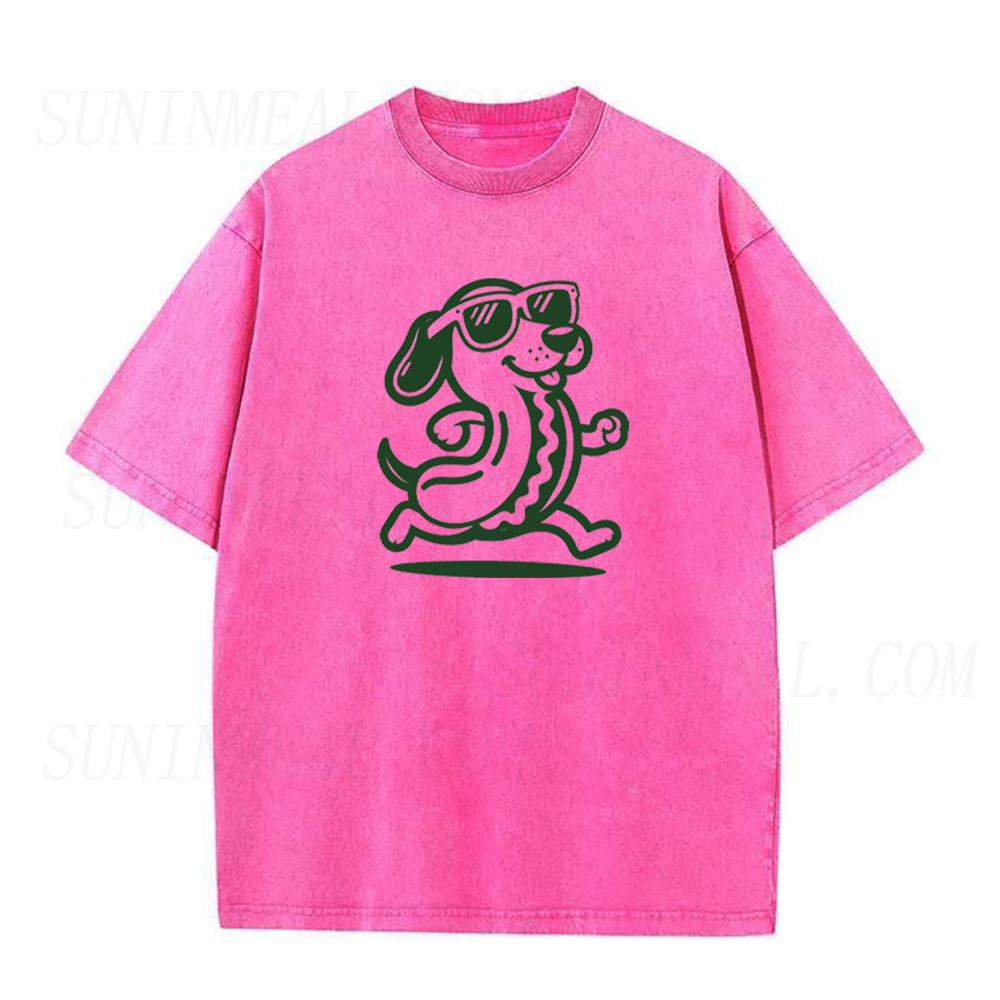 Running Hot Dog Dog Unisex Tee