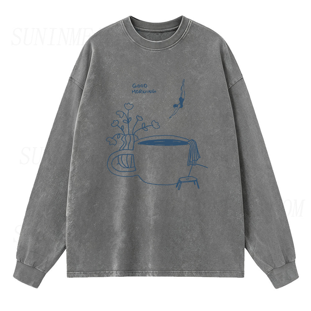Coffee Diver Sleeve Unisex Tee