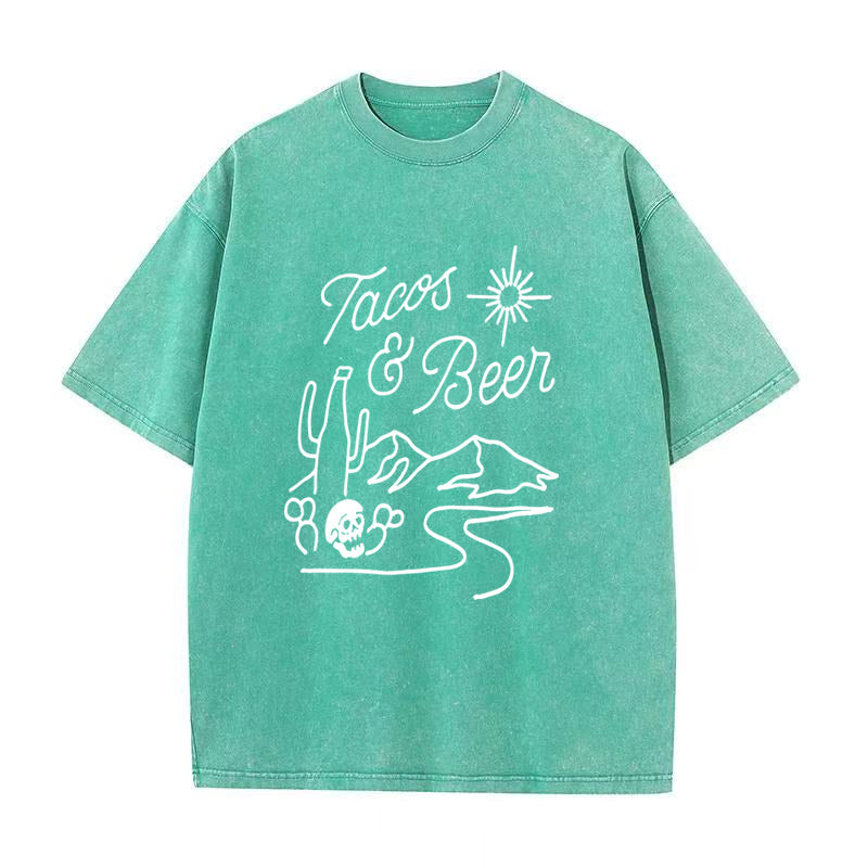 タコス&ビール ユニセックスTシャツ