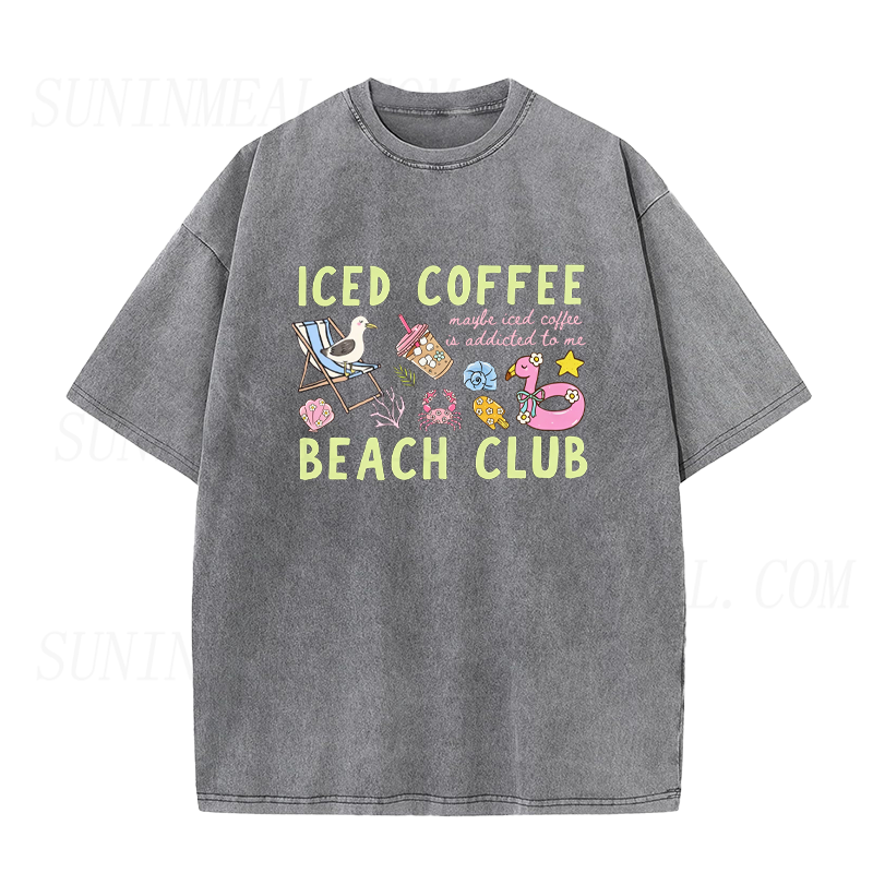 Iced Coffee Beach Club Unisex Tee