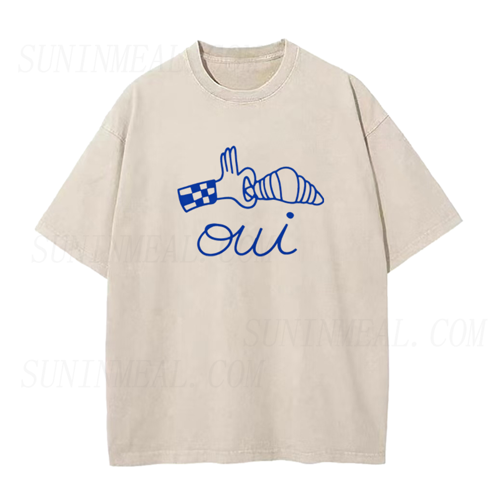 Oui Croissant French Unisex Tee