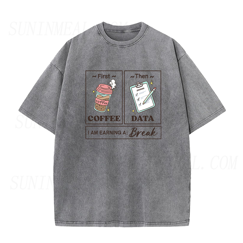 First Coffee Then Data Unisex Tee