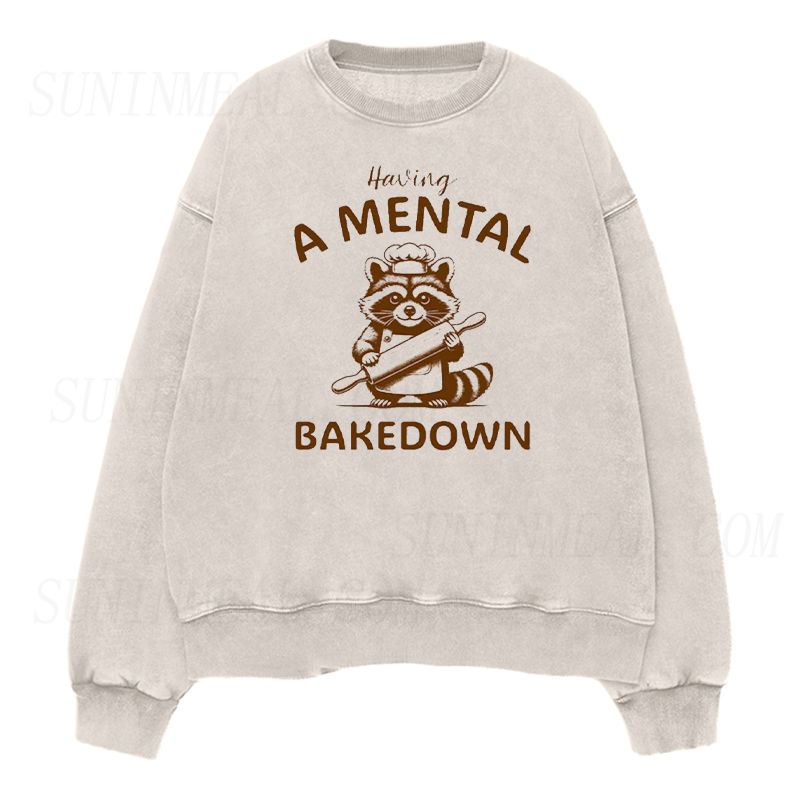 Raccoon Mental Unisex Crewneck Sweatshirt
