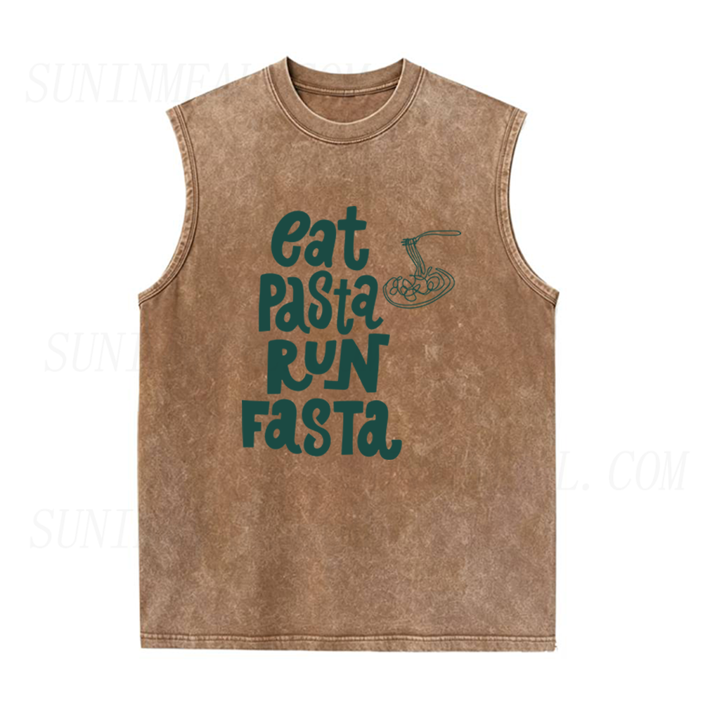 Eat Pasta Run Fasta Unisex Tank Top
