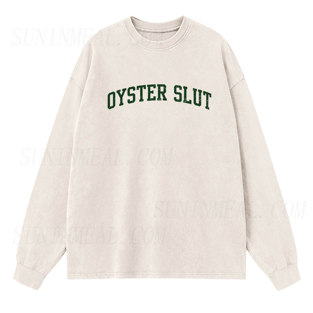 Oyster Slut Graphic Long Sleeve Unisex Tee
