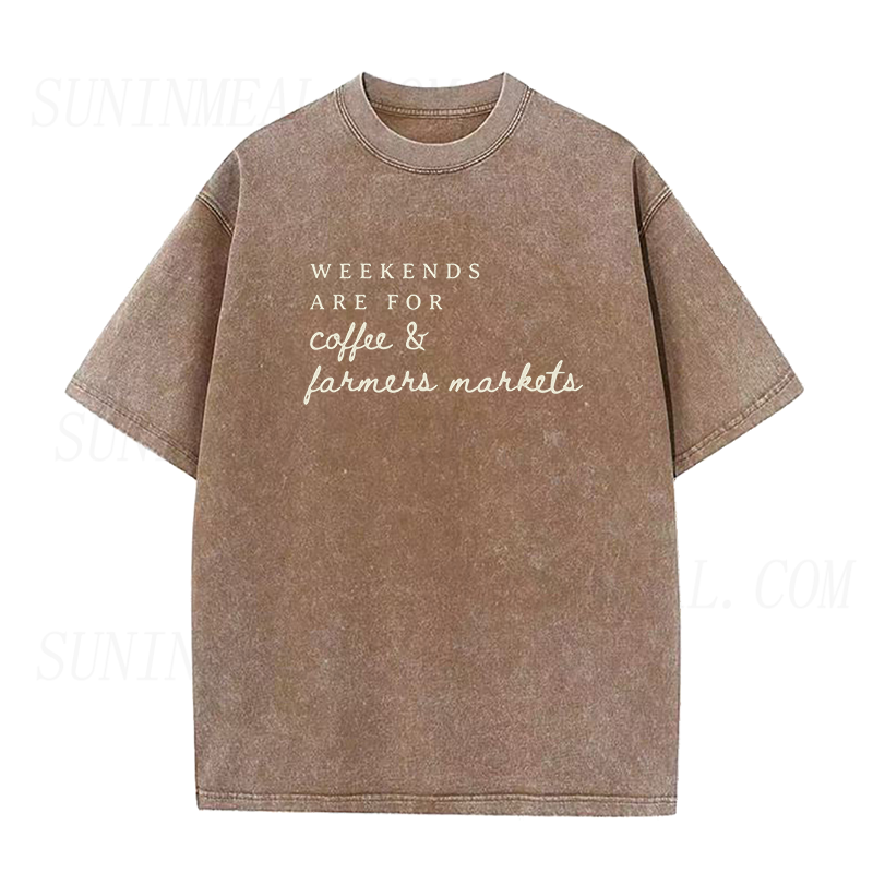 Weekends Are for Coffee and Farmers Markets Unisex Tee