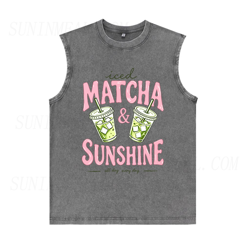 Iced Matcha & Sunshine Unisex Tank Top
