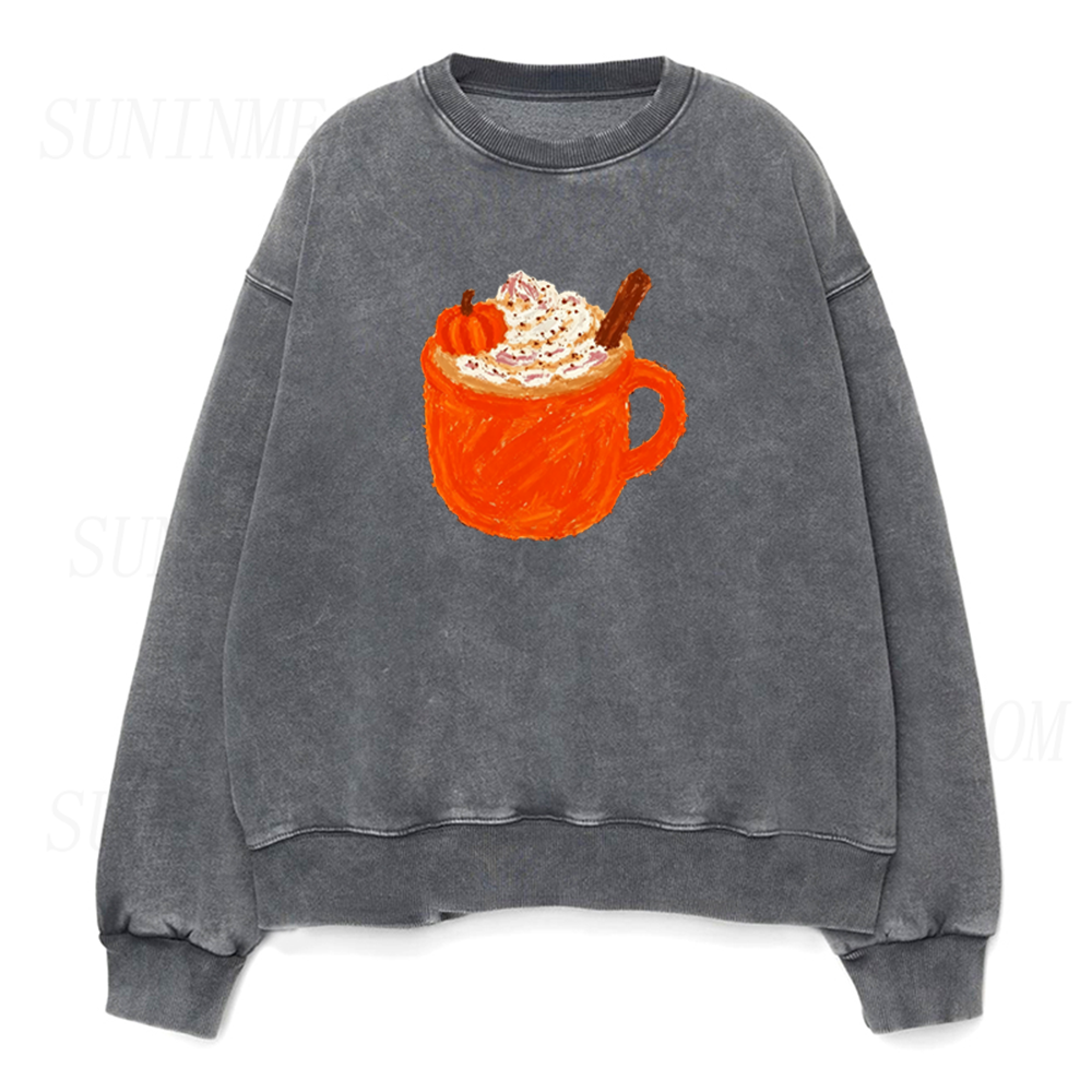 Pumpkin Spice Latte Fall Coffee Lover Unisex Crewneck Sweatshirt