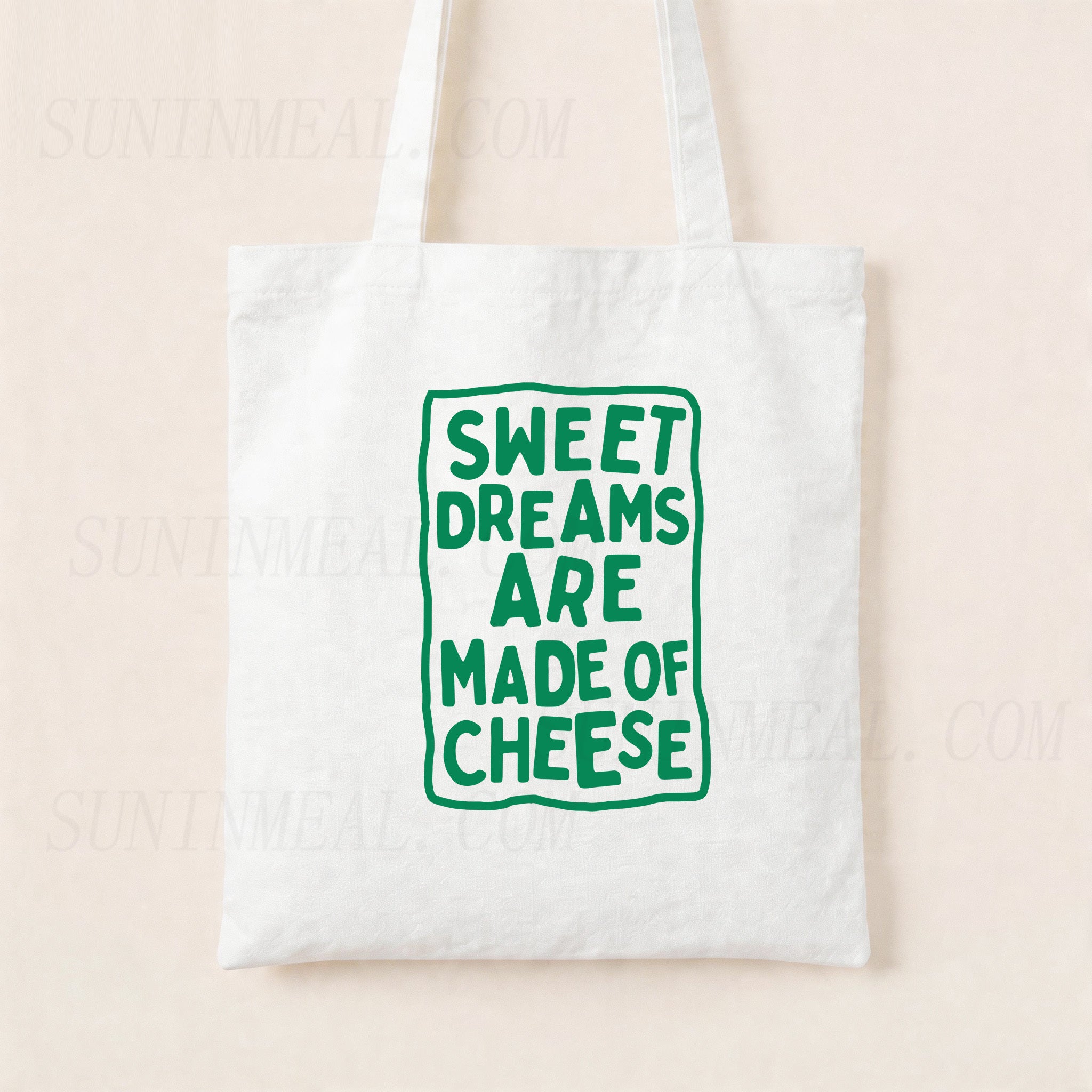 Sweet Dreams Are Made of Cheese Canvas Tote Bag
