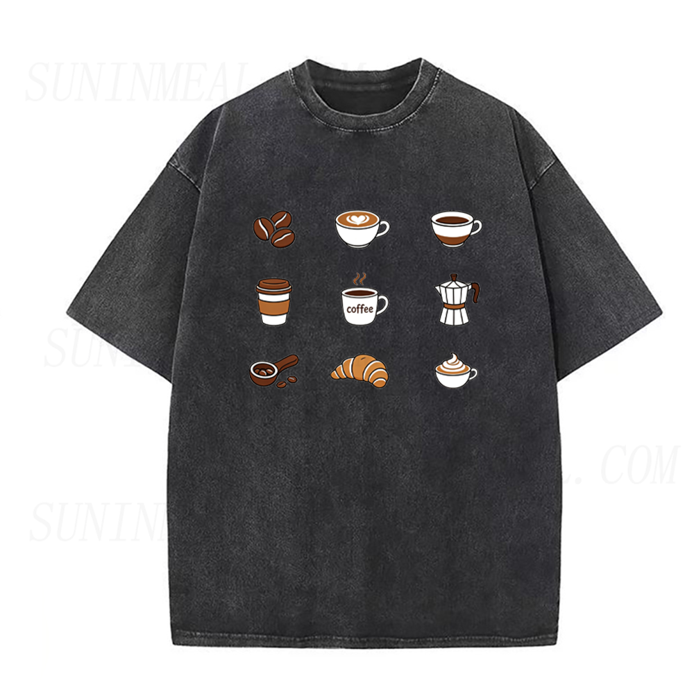 Latte Cappuccino Croissant Unisex Tee
