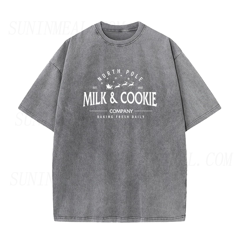 North Pole Milk and Cookie Christmas Unisex Tee