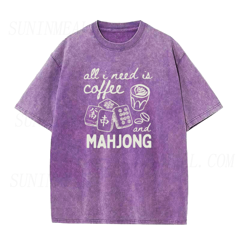 Mahjong and Coffee Unisex Tee
