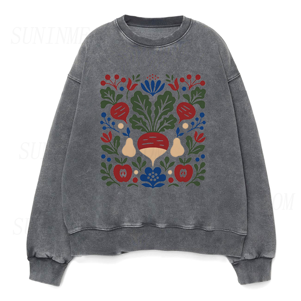 Vintage Beet Pear Apple Unisex Crewneck Sweatshirt