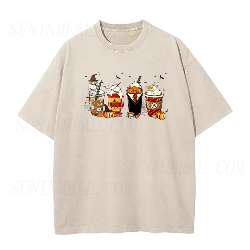 Latte Coffee Halloween Unisex Tee