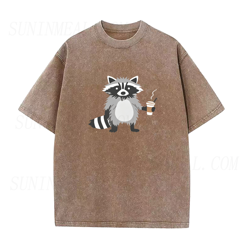Raccoon Coffee Time Unisex Tee