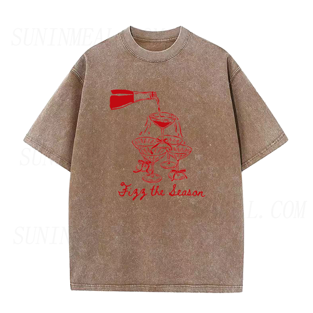 Fizz The Season Christmas Champagne Pour Unisex Tee