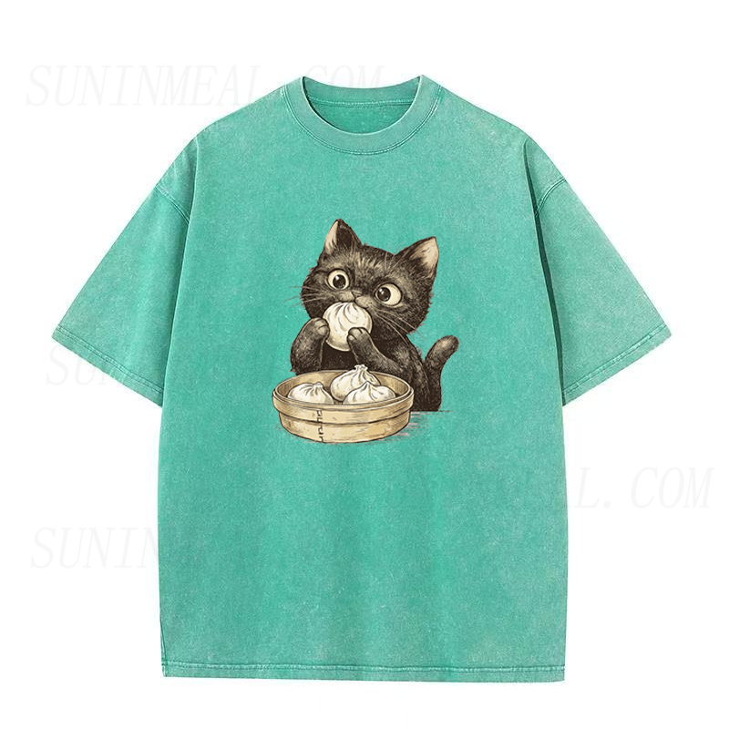 Dumpling Black Cat Unisex Tee