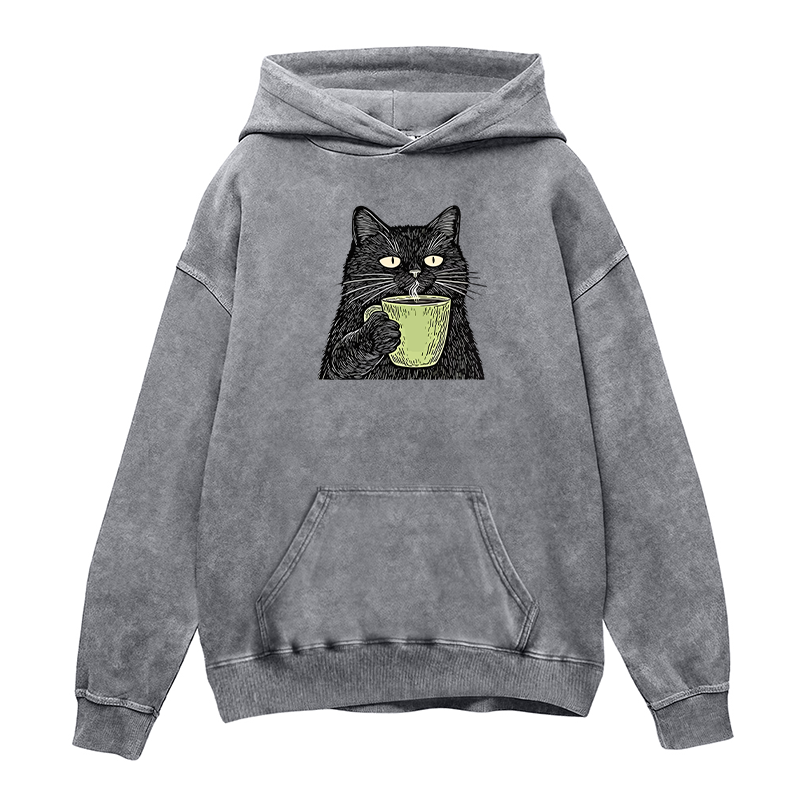 Black Cat Coffee Unisex Hoodie