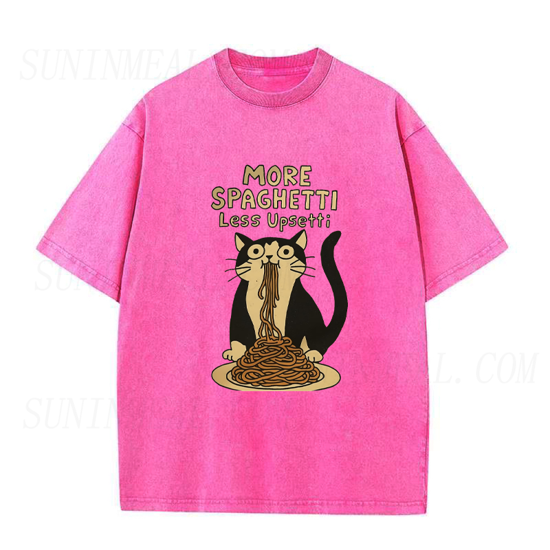 More Spaghetti Less Upsetti Cat Unisex Tee