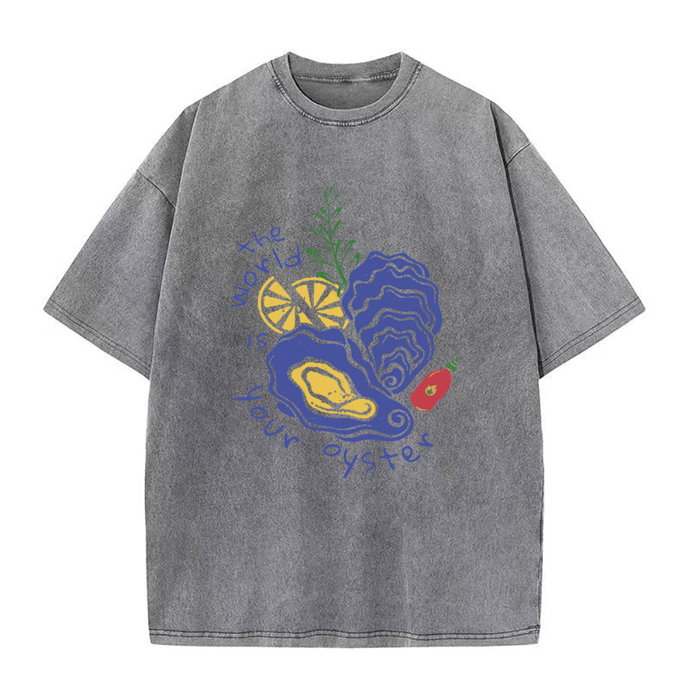 the world is your Oyster Unisex Tee