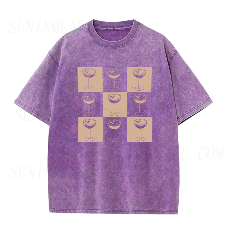Retro Cocktail Grid Unisex Tee