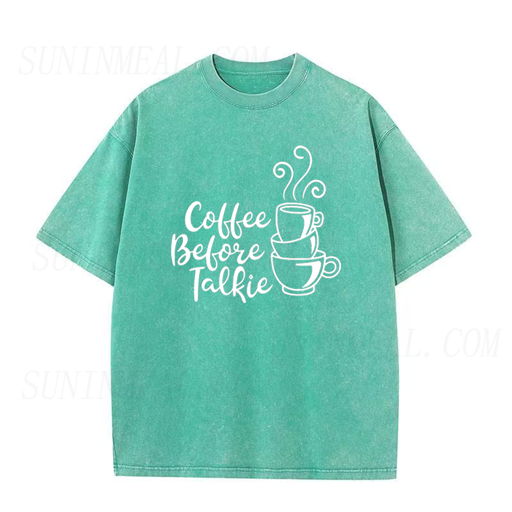 Retro Coffee Before Talkie Unisex Tee