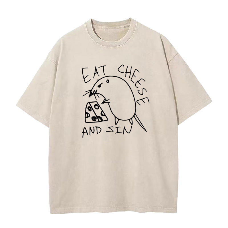 Eat Cheese and Sin Unisex Tee