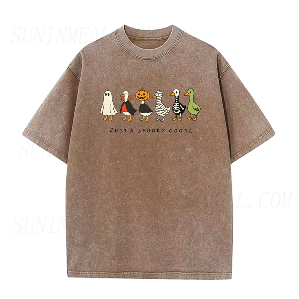Just A Spooky Goose Halloween Unisex Tee