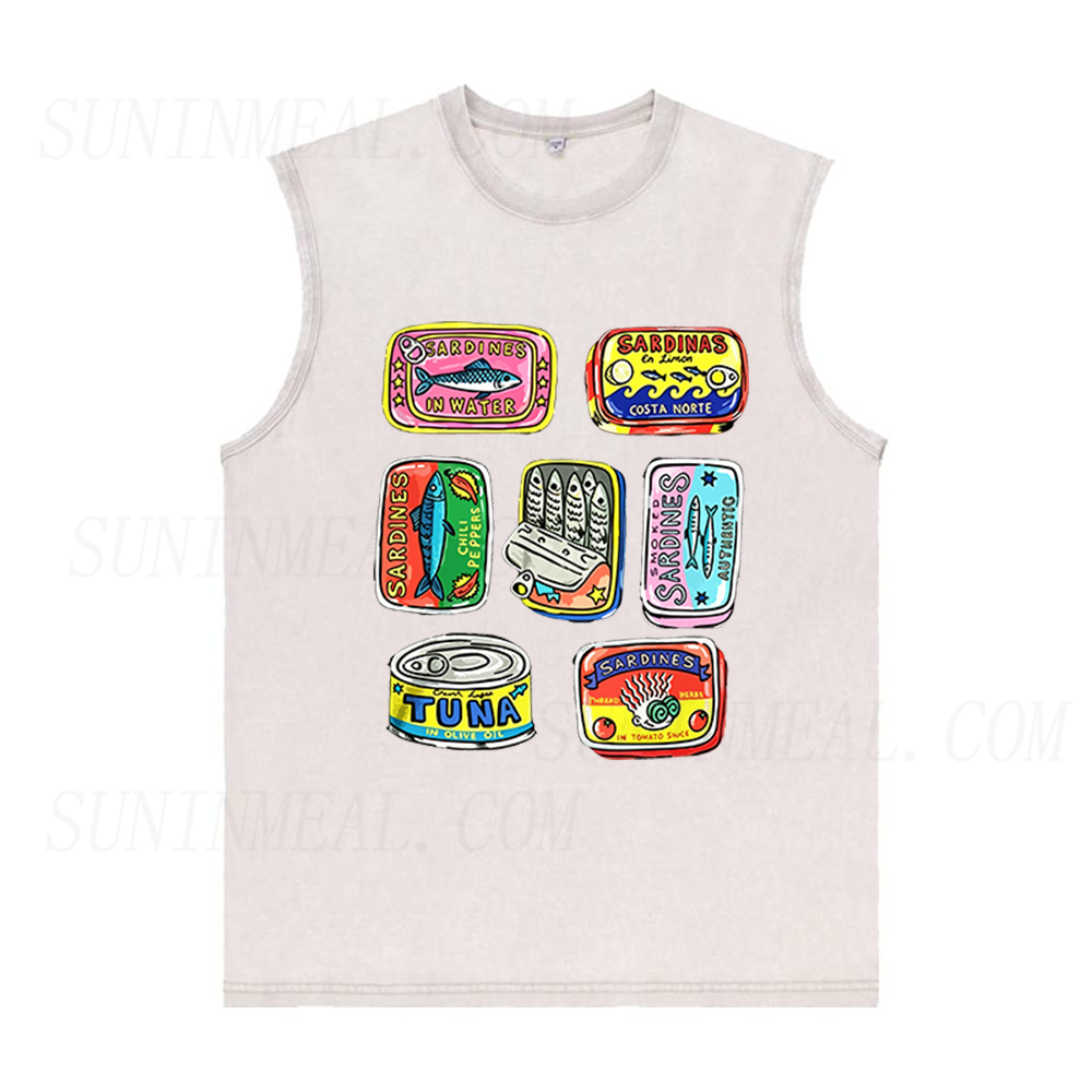 Vintage Sardine Cans Unisex Tank Top
