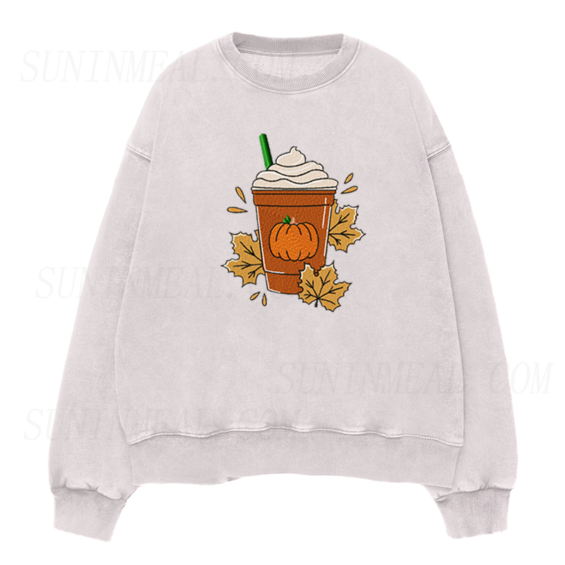 Coffee latte pumpkin Unisex Crewneck Sweatshirt
